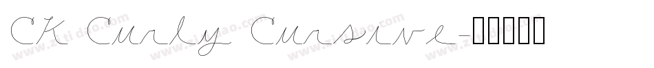 CK Curly Cursive字体转换